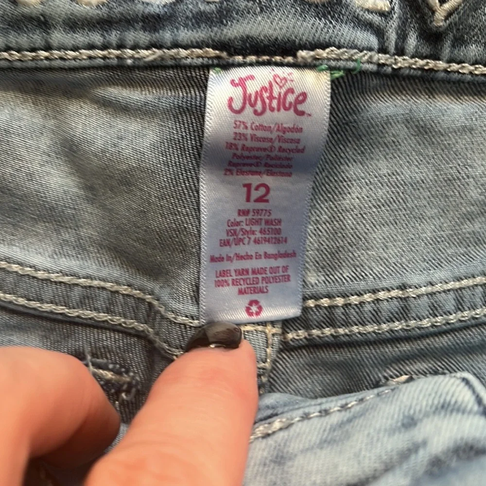 Justice for girls jeans, size 12
